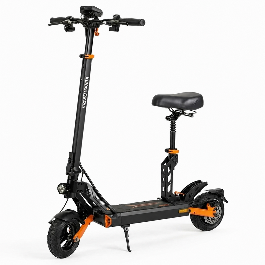 Hulajnoga elektryczna KuKirin G2 PRO Wersja Ulepszona 2024 - Silnik 600W 15.6Ah Opony 9 Cali 45km/h – Czarna Pomarańczowa - wyspahulajnog.app