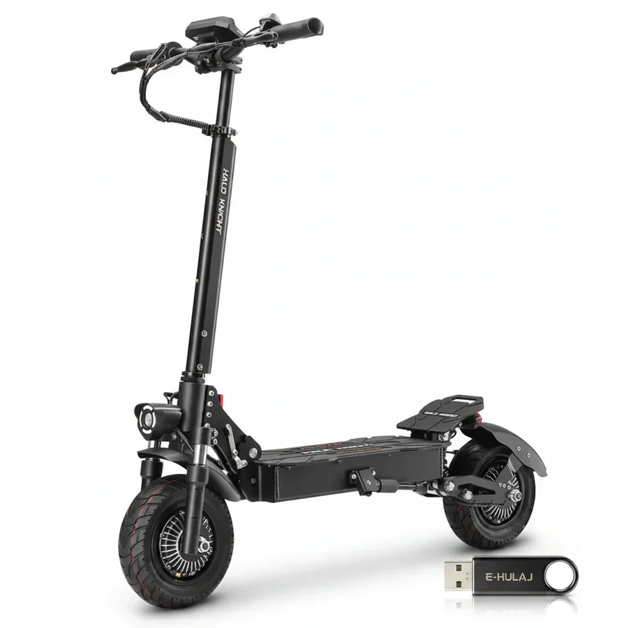 Halo Knight T104 Składana hulajnoga elektryczna, silnik 1200W*2, bateria 52V 21Ah, 10-calowe opony, maks. prędkość 65km/h - wyspahulajnog.app