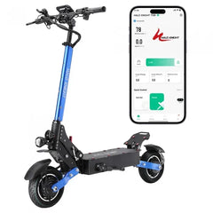 Hulajnoga elektryczna Halo Knight T108 10-calowe opony drogowe, silnik 1000W*2, maks. prędkość 65km/h - Czarny - wyspahulajnog.app