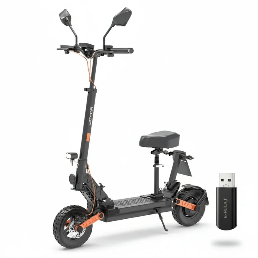 JOYOR S8E, silnik 800W, bateria 48V 26AH, opony 10-calowe, 45km/h, 80km, wyświetlacz NFC - Czarny - wyspahulajnog.app